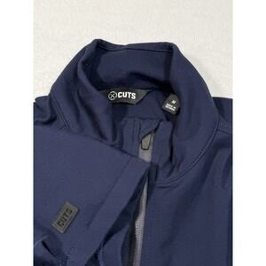 Cuts Clothing Jacket Corcorde Mens M Blue 1/4 Zip Performance Pullover pocket
